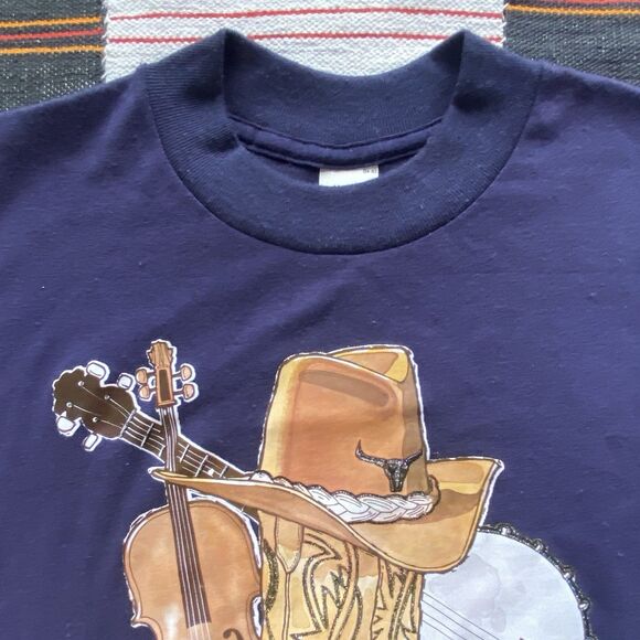 Vintage 1980 Devknit “Love That Country Music” Single Stitch Graphic Tee. Small. - Picture 9 of 16